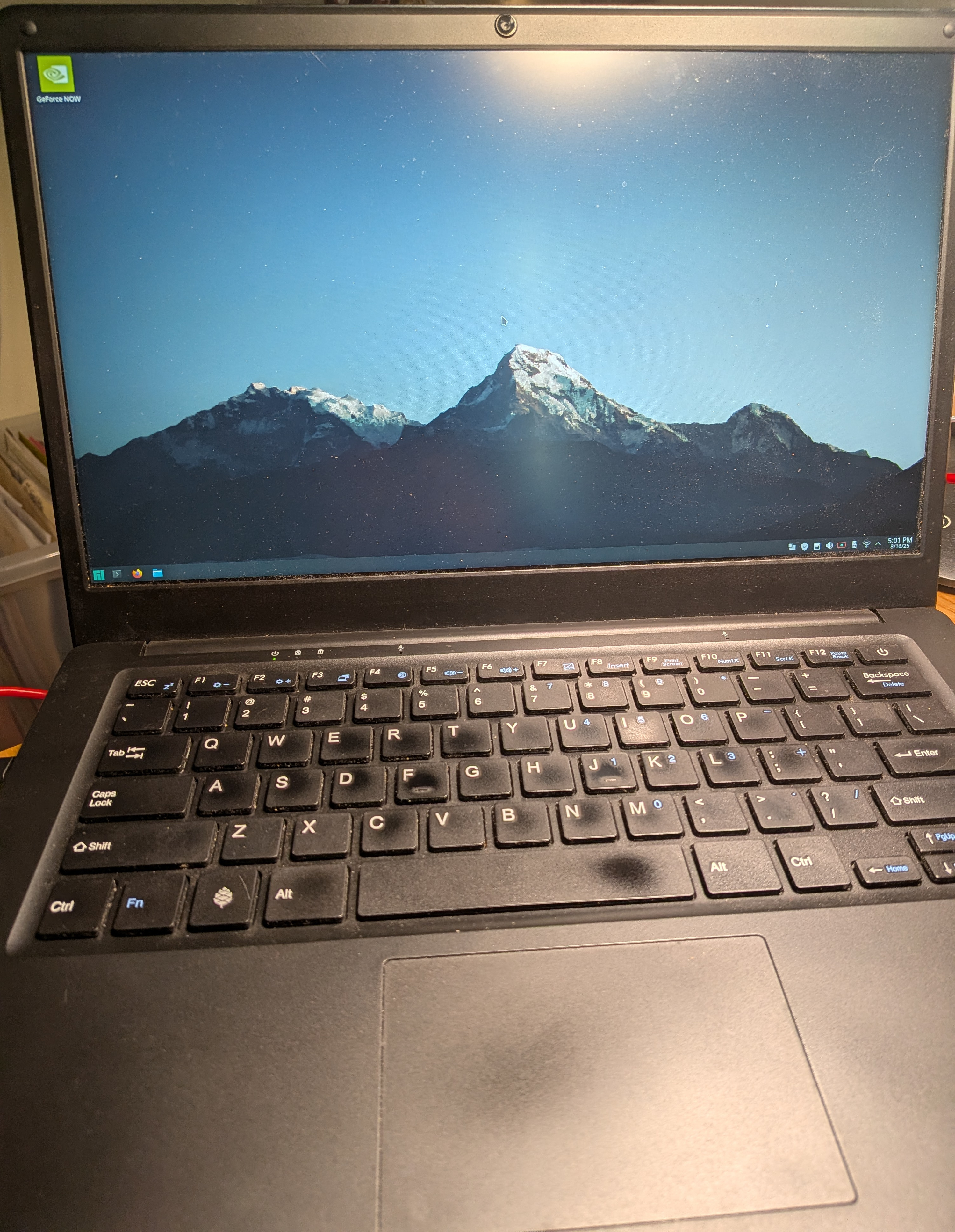 Image of an opened Pinebook Pro laptop